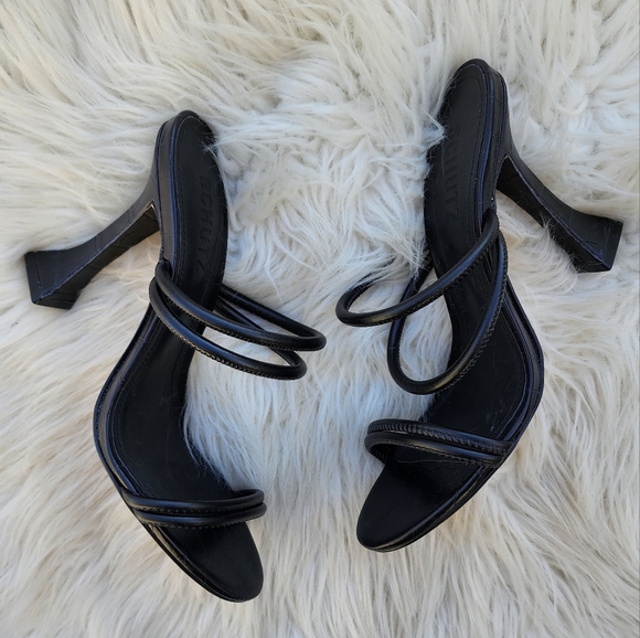 Schutz Lucimar Strappy Heeled Sandals Black - Picture 4 of 10